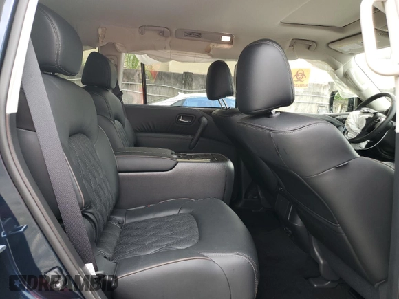 2024 Nissan Armada Platinum with VIN JN8AY2DB0R9850275, listed as a Copart auction lot 75102554 with 5,760 mi miles and Salvage Title. Bid and sale history available at carsss.com. Image 12.