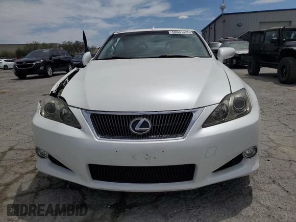 2010 Lexus IS 250 C with VIN JTHFF2C23A2508307, listed as a Copart auction lot 58031435 with 75,331 mi miles and Salvage title. Bid and sale history available at DreamBid. Image 5.