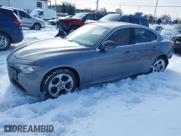 2019 Alfa Romeo Giulia with VIN ZARFANAN6K7601511, listed as a IAAI auction lot 41440169 with 53,104 mi miles. Bid and sale history available at carsss.com. Image 17.