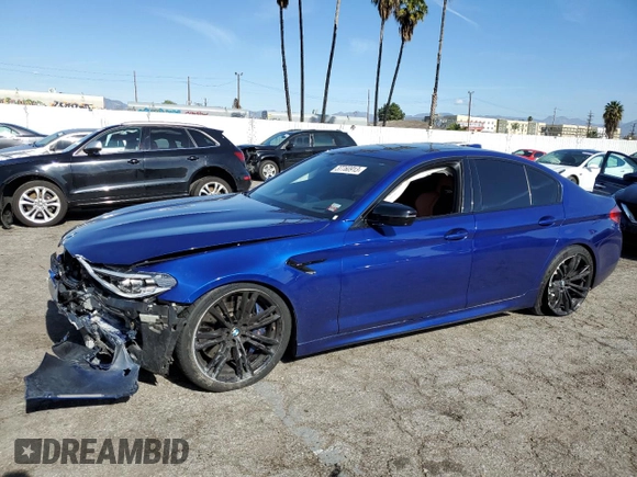 2019 BMW M5 Competition with VIN WBSJF0C53KB446752, listed as a Copart auction lot 37760913 with 34,595 mi miles. Bid and sale history available at carsss.com. Image 1.