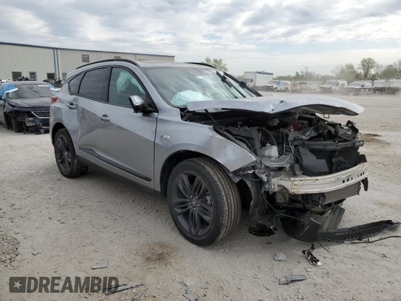 2019 Acura RDX w/A-Spec Pkg with VIN 5J8TC2H62KL002845, listed as a Copart auction lot 53286695 with 37,863 mi miles and Salvage Title. Bid and sale history available at DreamBid. Image 4.