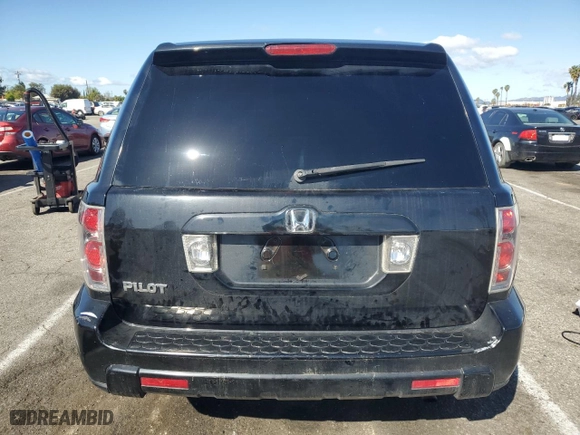 2007 Honda Pilot LX with VIN 5FNYF28107B040892, listed as a Copart auction lot 51130055 with 0 mi miles and Salvage Title. Bid and sale history available at carsss.com. Image 6.