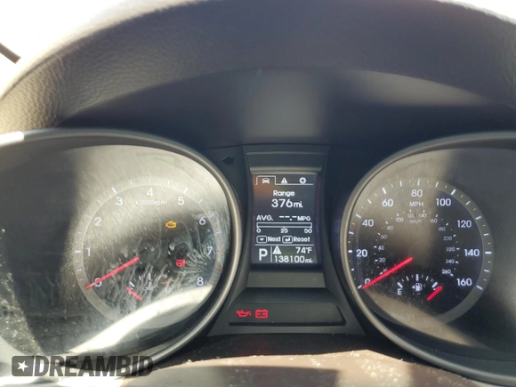 2014 Hyundai Santa Fe Sport with VIN 5XYZU3LB8EG218845, listed as a Copart auction lot 54271205 with 138,100 mi miles and Clean Title. Bid and sale history available at carsss.com. Image 9.