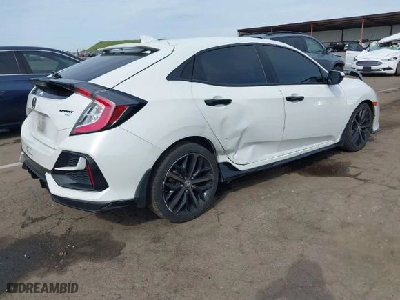 2021 Honda Civic Hatchback Sport with VIN SHHFK7H46MU414023, listed as a IAAI auction lot 41840792 with 96,324 mi miles. Bid and sale history available at carsss.com. Image 4.