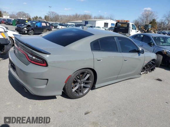 2019 Dodge Charger Scat Pack with VIN 2C3CDXGJ0KH614767, listed as a Copart auction lot 46982365 with 58,390 mi miles and Salvage title. Bid and sale history available at DreamBid. Image 3.