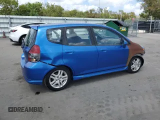 2007 Honda Fit Sport with VIN JHMGD38687S014318, listed as a Copart auction lot 53992935 with 59,504 mi miles and Clean title. Bid and sale history available at DreamBid. Image 3.