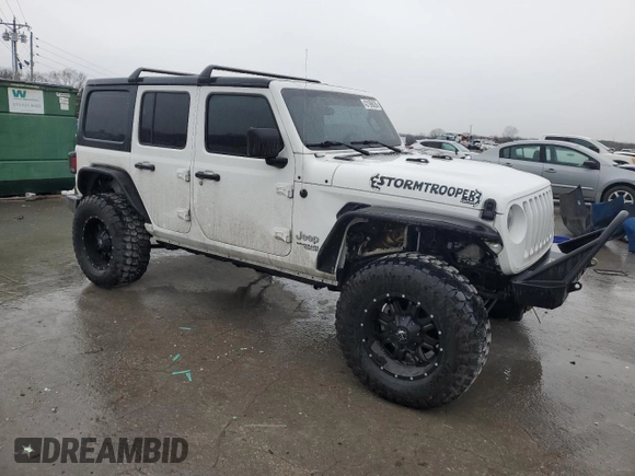 2020 Jeep Wrangler Unlimited Sport with VIN 1C4HJXDG4LW240492, listed as a Copart auction lot 43196635 with 56,602 mi miles and Clean title. Bid and sale history available at DreamBid. Image 4.