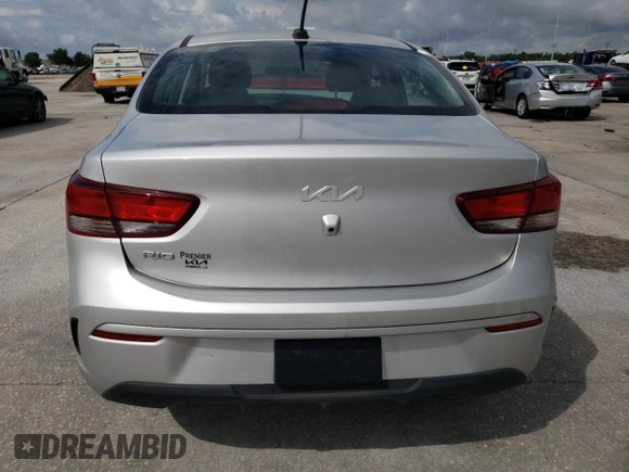 2022 Kia Rio LX with VIN 3KPA24AD2NE506127, listed as a Copart auction lot 63672404 with Not Provided miles and Salvage Title. Bid and sale history available at DreamBid. Image 6.