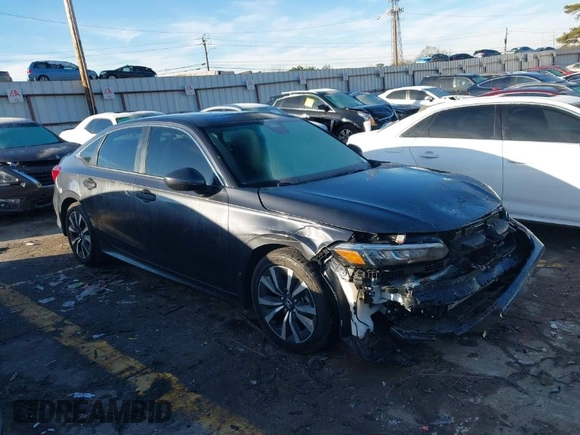 2024 Honda Civic Sedan EX with VIN 2HGFE1F77RH319511, listed as a IAAI auction lot 41424634 with 14,188 mi miles. Bid and sale history available at carsss.com. Image 1.