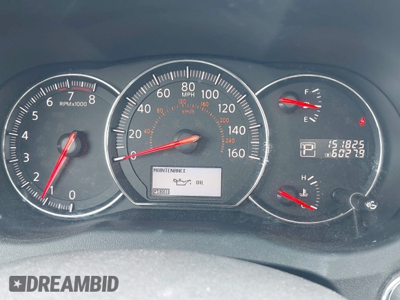 2012 Nissan Maxima SV with VIN 1N4AA5AP0CC813311, listed as a IAAI auction lot 42695699 with 151,825 mi miles and . Bid and sale history available at DreamBid. Image 7.
