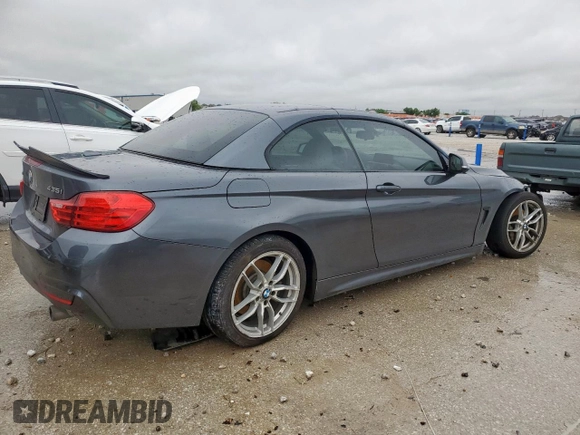 2015 BMW 4 Series 435i xDrive with VIN WBA3T7C54FP942778, listed as a Copart auction lot 54515685 with 128,423 mi miles and Salvage title. Bid and sale history available at DreamBid. Image 3.