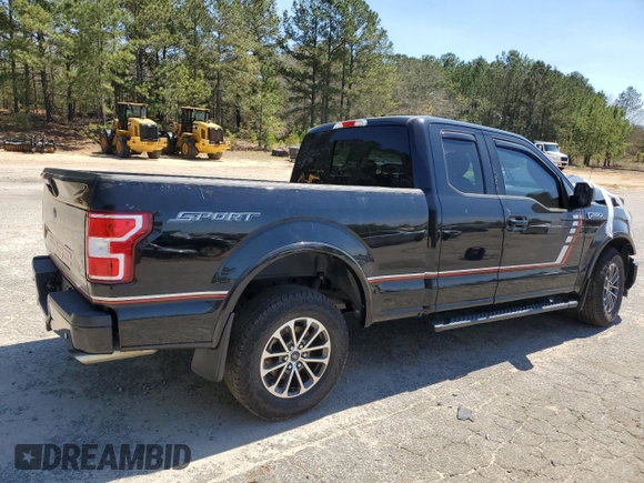2018 Ford F-150 XL with VIN 1FTEX1C58JFC22654, listed as a Copart auction lot 47610705 with 118,361 mi miles and Salvage Title. Bid and sale history available at carsss.com. Image 3.