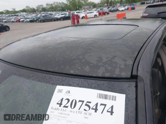 2005 Chrysler 300 with VIN 2C3JA63H05H608145, listed as a IAAI auction lot 42075474 with 167,098 mi miles. Bid and sale history available at carsss.com. Image 12.