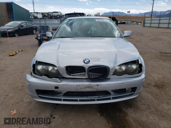 2000 BMW 3 Series 323Ci with VIN WBABM3341YJN62022, listed as a Copart auction lot 53943414 with 208,047 mi miles and Salvage Title. Bid and sale history available at DreamBid. Image 5.