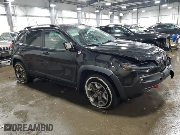 2019 Jeep Cherokee Trailhawk Elite with VIN 1C4PJMBX9KD461643, listed as a Copart auction lot 46308055 with 84,009 mi miles and Salvage Title. Bid and sale history available at carsss.com. Image 4.