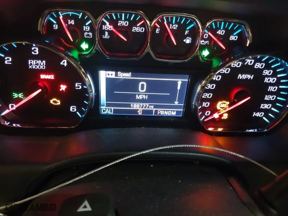 2015 Chevrolet Silverado 1500 LTZ with VIN 3GCUKSEC5FG225058, listed as a IAAI auction lot 41118782 with 188,777 mi miles. Bid and sale history available at carsss.com. Image 7.