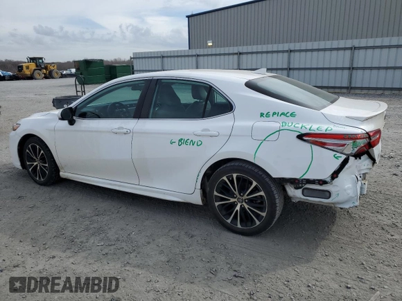 2019 Toyota Camry LE with VIN 4T1B11HK8KU724706, listed as a Copart auction lot 43441795 with 55,822 mi miles and Salvage Title. Bid and sale history available at carsss.com. Image 2.