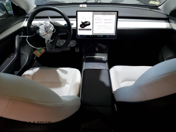2022 Tesla Model 3 Performance with VIN 5YJ3E1EC7NF104209, listed as a Copart auction lot 86266344 with 77,335 mi miles and Salvage Title. Bid and sale history available at DreamBid. Image 8.
