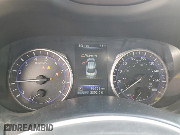 2017 Infiniti Q50 Sport with VIN JN1EV7AP7HM738218, listed as a Copart auction lot 46618795 with 96,763 mi miles and Non repairable. Bid and sale history available at DreamBid. Image 9.