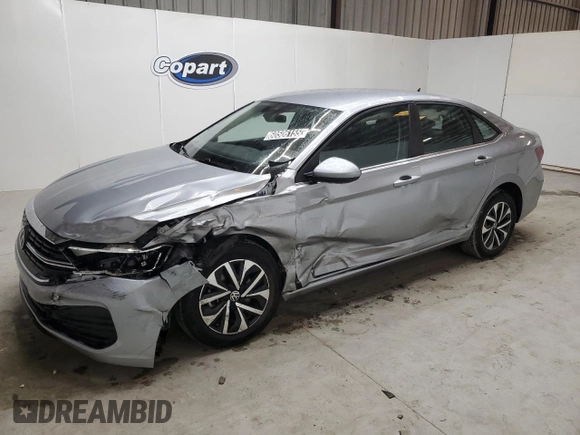 2024 Volkswagen Jetta S with VIN 3VW5M7BU4RM025266, listed as a Copart auction lot 60506155 with 43,875 mi miles and Non repairable. Bid and sale history available at DreamBid. Image 1.