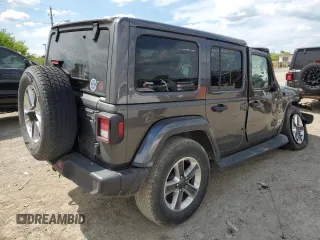 2019 Jeep Wrangler Unlimited Sahara with VIN 1C4HJXENXKW521630, listed as a Copart auction lot 56196145 with 56,753 mi miles and Salvage title. Bid and sale history available at DreamBid. Image 3.