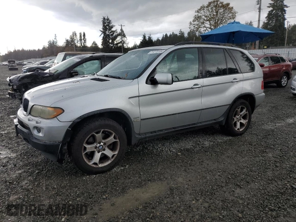 2004 BMW X5 3.0i with VIN 5UXFA13544LU27883, listed as a Copart auction lot 77273134 with 268,908 mi miles and Salvage Title. Bid and sale history available at carsss.com. Image 1.
