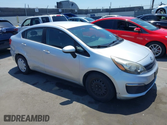 2016 Kia Rio LX with VIN KNADM4A32G6670837, listed as a IAAI auction lot 42154148 with 92,859 mi miles. Bid and sale history available at carsss.com. Image 1.