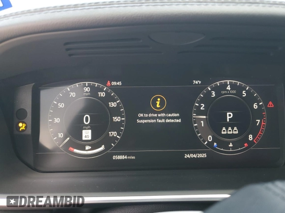 2020 Land Rover Range Rover with VIN SALGS5SE1LA400235, listed as a Copart auction lot 54454995 with 58,884 mi miles and Salvage title. Bid and sale history available at DreamBid. Image 9.