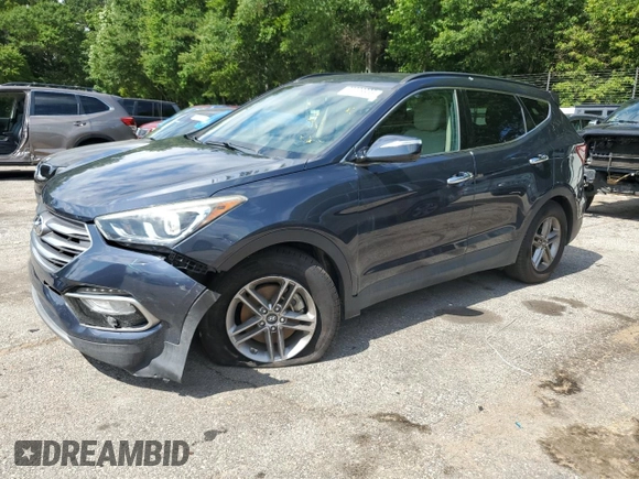 2018 Hyundai Santa Fe 2.4L with VIN 5NMZU3LB3JH056056, listed as a Copart auction lot 60928835 with 93,504 mi miles and Salvage title. Bid and sale history available at DreamBid. Image 1.