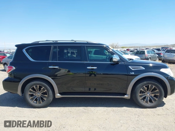 2017 Nissan Armada Platinum with VIN JN8AY2NE7H9702910, listed as a IAAI auction lot 42028682 with 134,681 mi miles. Bid and sale history available at carsss.com. Image 13.