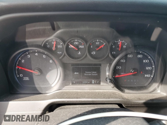 2020 Chevrolet Silverado 1500 Custom with VIN 3GCPWBEF9LG202504, listed as a Copart auction lot 47839525 with 14,233 mi miles and Non Repairable. Bid and sale history available at carsss.com. Image 9.