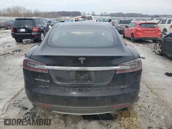 2013 Tesla Model S with VIN 5YJSA1CN8DFP27459, listed as a Copart auction lot 45962835 with Not Provided miles and Salvage Title. Bid and sale history available at DreamBid. Image 6.