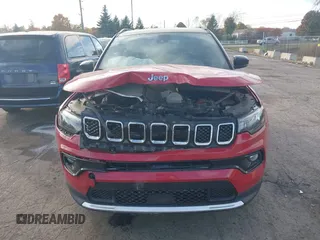 2023 Jeep Compass (RED) Edition with VIN 3C4NJDCN9PT551512, listed as a IAAI auction lot 40638010 with 28,096 mi miles and . Bid and sale history available at carsss.com. Image 12.