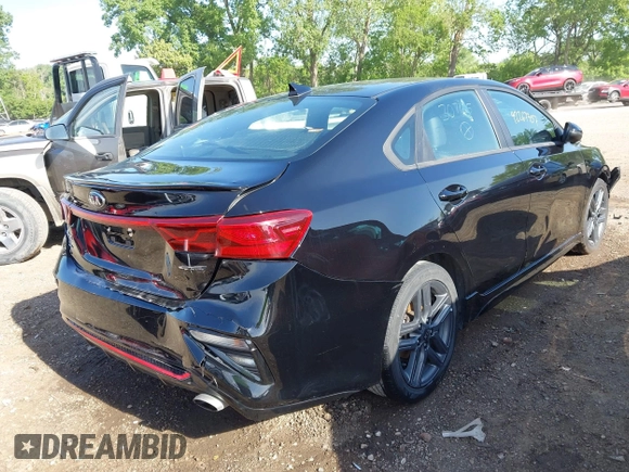2021 Kia Forte GT-Line with VIN 3KPF34AD4ME307615, listed as a IAAI auction lot 42267357 with 46,700 mi miles and . Bid and sale history available at DreamBid. Image 4.