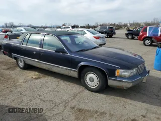 1996 Cadillac Fleetwood z VIN 1G6DW52P7TR700057, wystawiony jako Copart lot #49994225 z przebiegiem 115 819 mil mil oraz Czysty tytuł • Clean title. Historia ofert i sprzedaży dostępna na DreamBid. Obrazek 4.