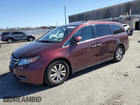 2017 Honda Odyssey EX-L with VIN 5FNRL5H66HB006354, listed as a Copart auction lot 49682455 with 250,935 mi miles and Salvage Title. Bid and sale history available at DreamBid. Image 1.
