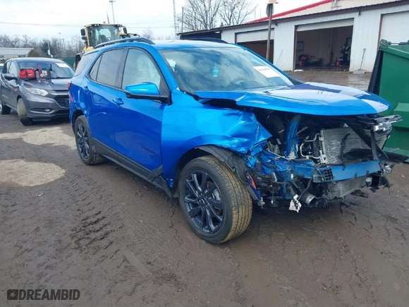 2024 Chevrolet Equinox RS with VIN 3GNAXMEG6RS152259, listed as a IAAI auction lot 41644898 with 39,115 mi miles. Bid and sale history available at carsss.com. Image 1.