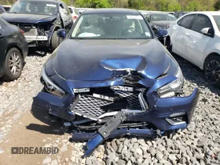 2022 Infiniti Q50 Luxe with VIN JN1EV7BR8NM340026, listed as a Copart auction lot 54059805 with 37,977 mi miles and Salvage title. Bid and sale history available at DreamBid. Image 5.