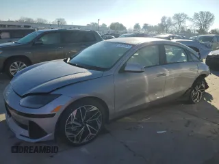 2024 Hyundai IONIQ 6 SEL with VIN KMHM34AA6RA062464, listed as a Copart auction lot 88105065 with 3,947 mi miles and Salvage Title. Bid and sale history available at carsss.com. Image 1.