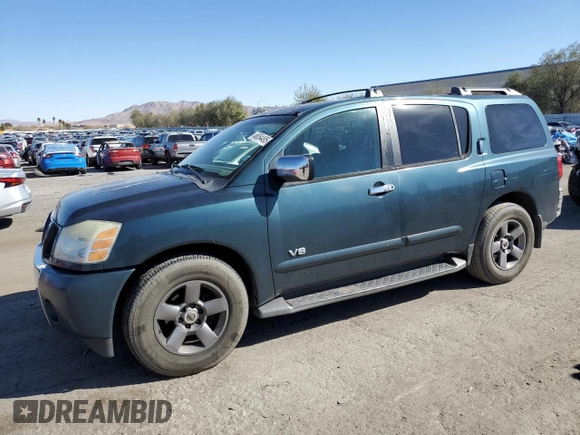 2005 Nissan Armada LE z VIN 5N1AA08A05N710696, wystawiony jako Copart lot #46854495 z przebiegiem 211 883 mil mil oraz Szkoda całkowita • Salvage title. Historia ofert i sprzedaży dostępna na DreamBid. Obrazek 1.