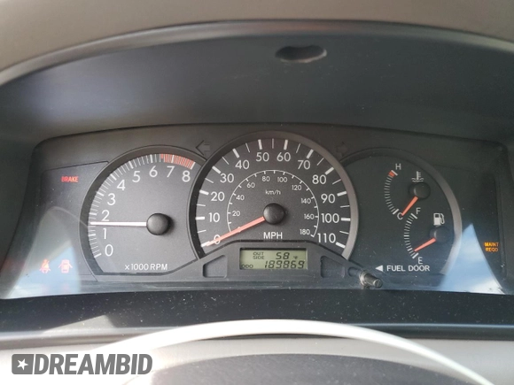 2005 Toyota Corolla CE with VIN 1NXBR32E25Z513898, listed as a Copart auction lot 57679695 with 189,869 mi miles and Salvage title. Bid and sale history available at DreamBid. Image 9.