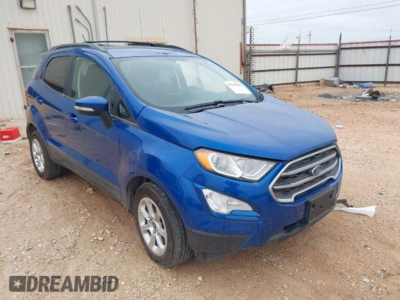 2019 Ford EcoSport SE with VIN MAJ3S2GEXKC308269, listed as a IAAI auction lot 41945806 with 42,506 mi miles and . Bid and sale history available at DreamBid. Image 1.