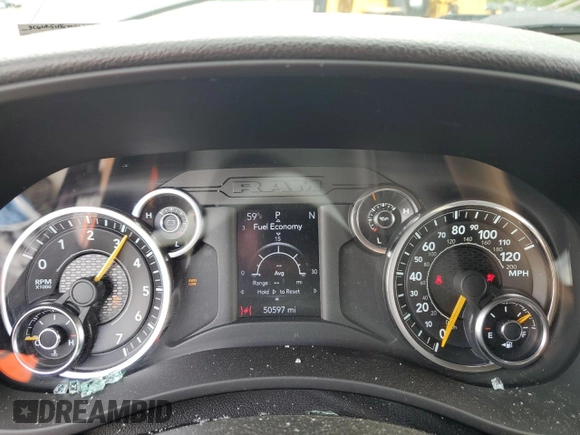 2021 Ram 2500 Tradesman with VIN 3C6UR5HJXMG632935, listed as a Copart auction lot 56673455 with 50,597 mi miles and Salvage title. Bid and sale history available at DreamBid. Image 9.