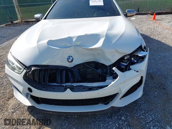 2022 BMW 8 Series M850i with VIN WBAGV8C09NCH15245, listed as a IAAI auction lot 42053154 with 26,384 mi miles and . Bid and sale history available at DreamBid. Image 6.