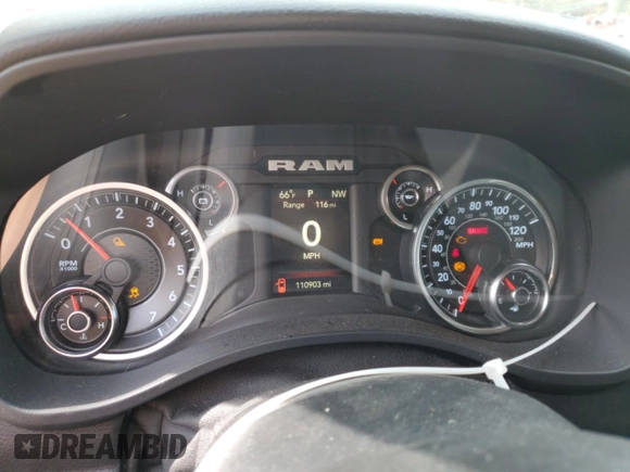 2020 Ram 1500 Big Horn with VIN 1C6RREBG1LN406159, listed as a Copart auction lot 78529424 with 110,903 mi miles and Clean Title. Bid and sale history available at carsss.com. Image 9.