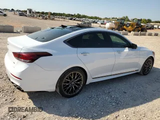 2018 Genesis G80 3.3T Sport with VIN KMHGN4JB0JU233583, listed as a Copart auction lot 73853964 with 55,690 mi miles and Salvage Title. Bid and sale history available at carsss.com. Image 3.