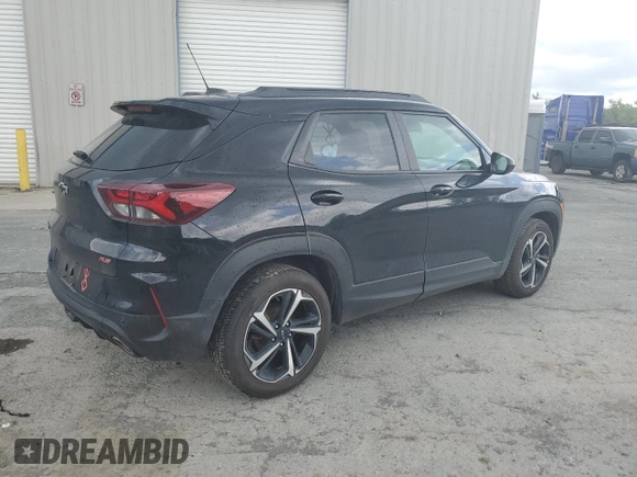 2022 Chevrolet TrailBlazer RS with VIN KL79MTSL0NB077707, listed as a Copart auction lot 56185944 with 259,453 mi miles and Salvage Title. Bid and sale history available at DreamBid. Image 3.