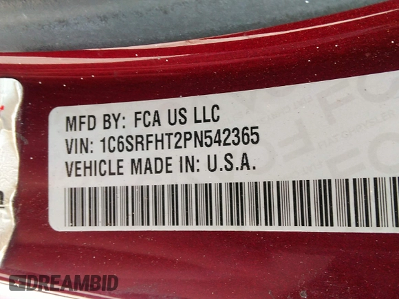 2023 Ram 1500 Limited with VIN 1C6SRFHT2PN542365, listed as a IAAI auction lot 41898998 with 26,607 mi miles and . Bid and sale history available at DreamBid. Image 9.