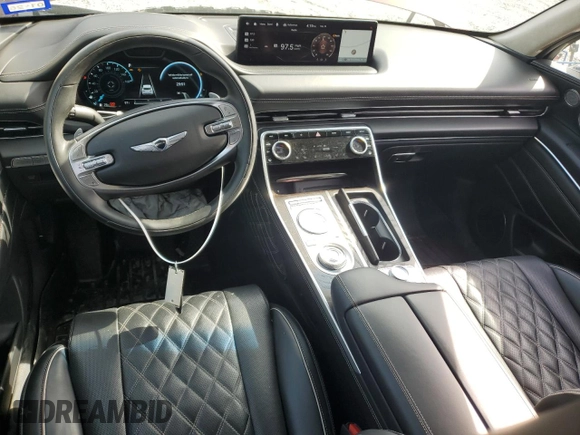2021 Genesis GV80 with VIN KMUHCESC3MU054662, listed as a Copart auction lot 57235645 with 64,318 mi miles and Salvage title. Bid and sale history available at DreamBid. Image 8.