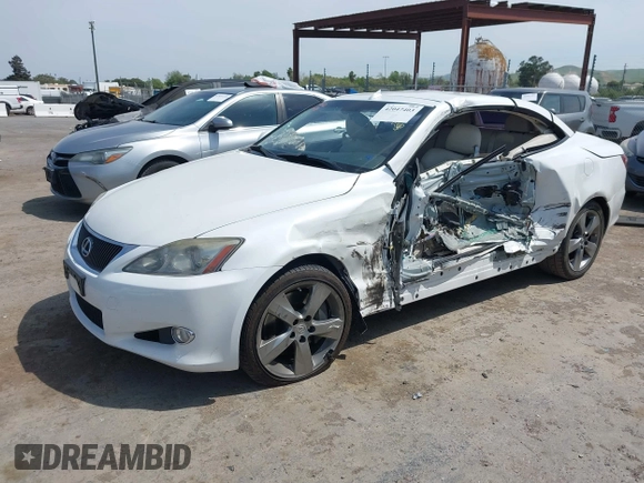 2010 Lexus IS 350 C with VIN JTHFE2C24A2501630, listed as a IAAI auction lot 42047403 with 90,754 mi miles and . Bid and sale history available at DreamBid. Image 18.